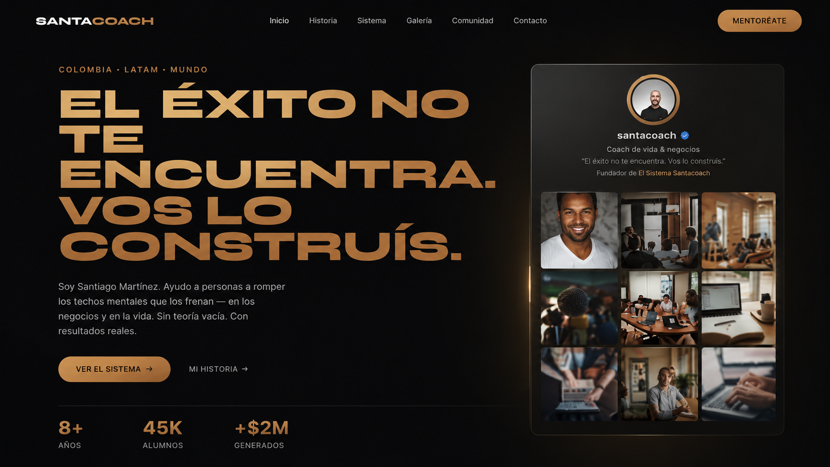 Santacoach — Vista previa